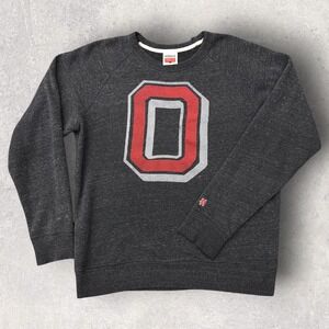 Homage Ohio State Buckeyes Block O Sweatshirt Mens L Gray Heather Made in USA